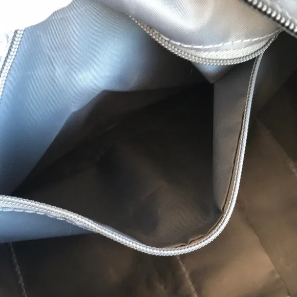 Black Women's Travel Duffel Bag with Pom Keychain - Picture 5 of 8